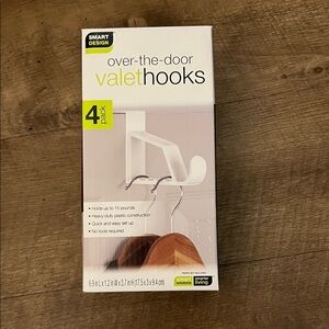 Over-the-Door Valet Hooks - White